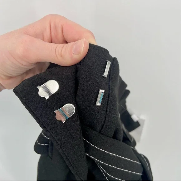 NWT Topshop Paperbag High Waist Black Career Trousers 4 - Picture 5 of 10